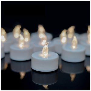 Flameless tea light candles flickers to look real!